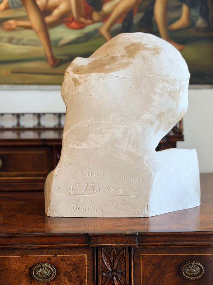 Early 20th Century Plaster Bust after Michelangelo