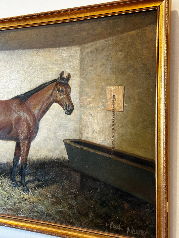 Vintage Horse Oil Painting - Signed