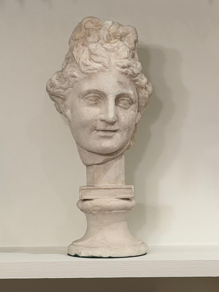 Early 20th Century French Plaster Bust of a Classical Female Figure