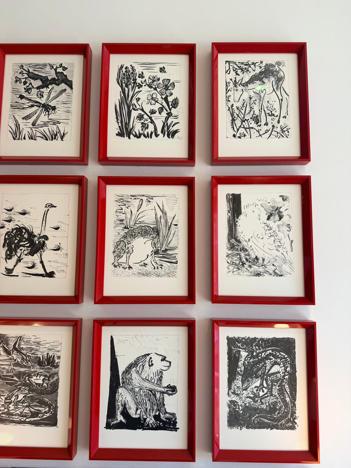 Suite of Twelve Framed Pablo Picasso Buffon Lithographs - 1970s