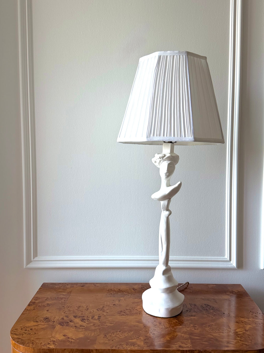 Diego Giacometti Style Plaster Figure Table Lamp  - 20th Century