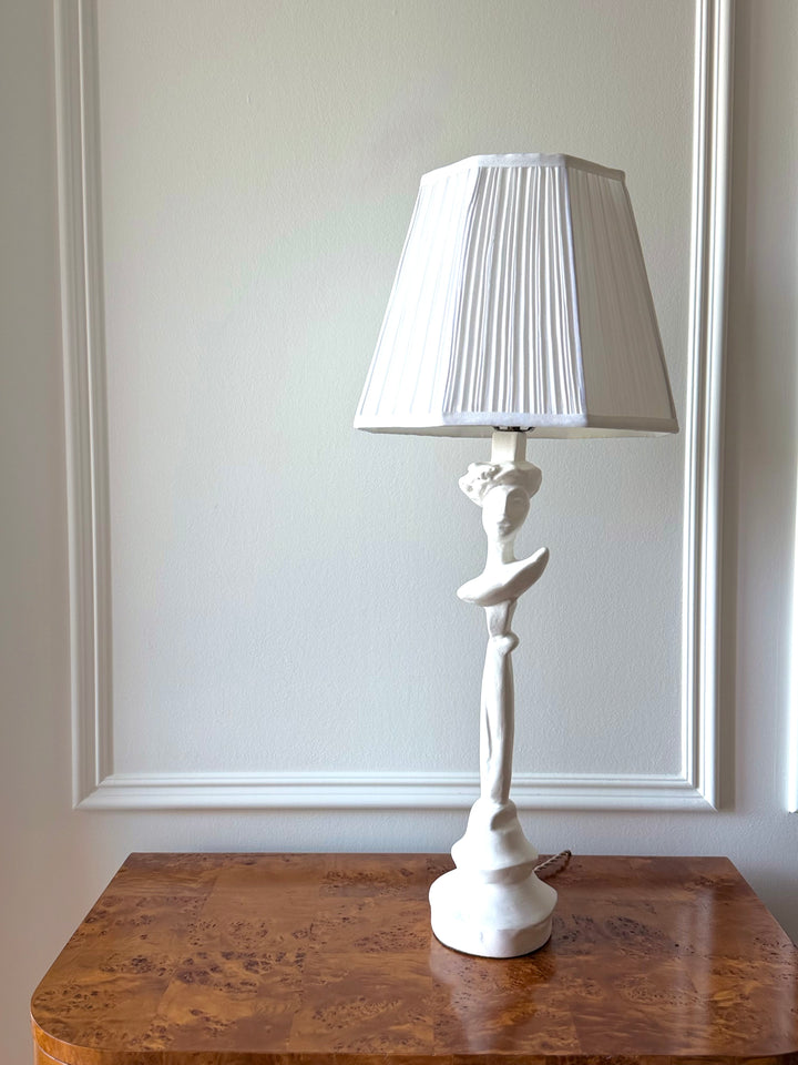 Diego Giacometti Style Plaster Figure Table Lamp  - 20th Century