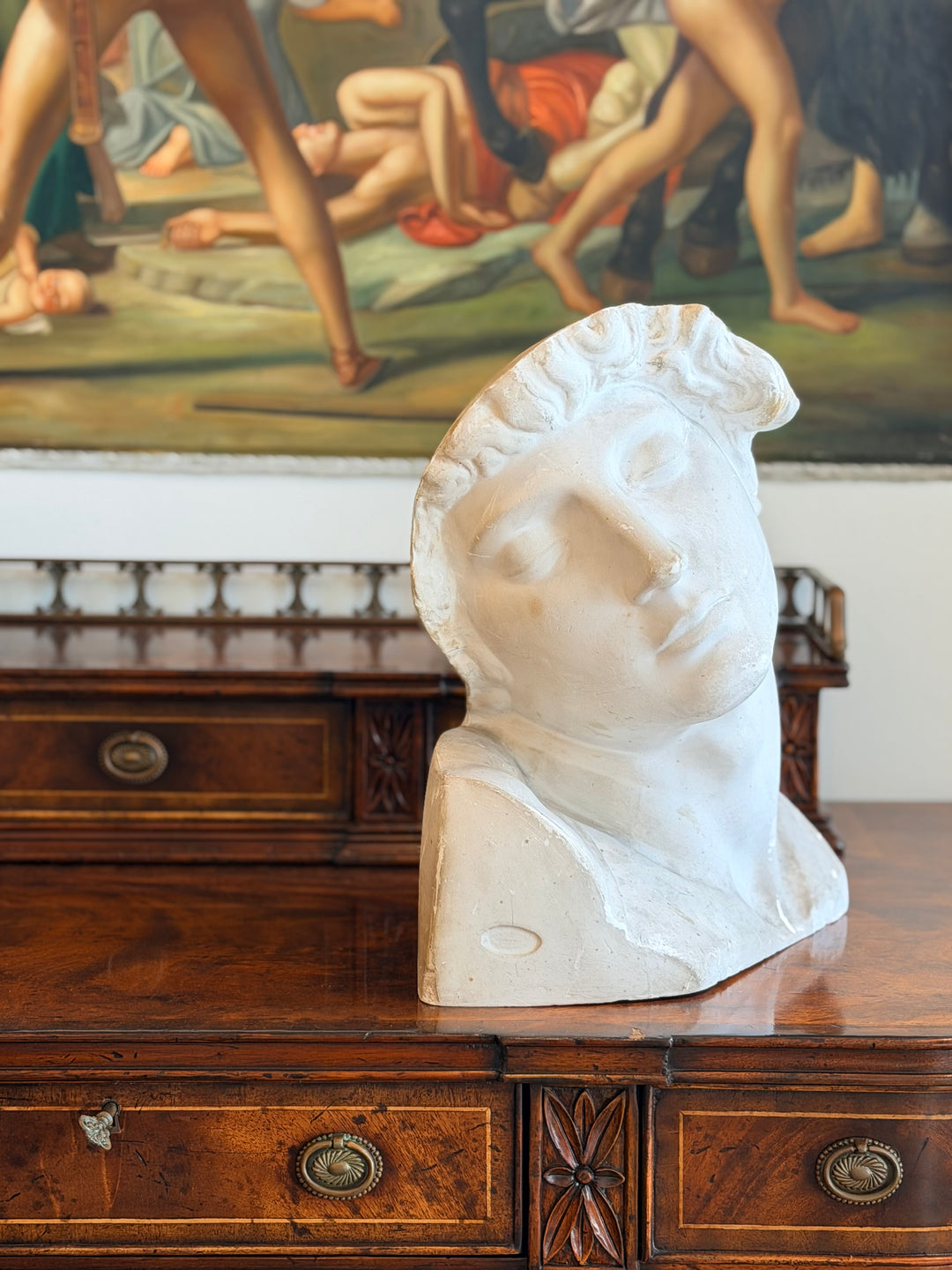 Early 20th Century Plaster Bust after Michelangelo