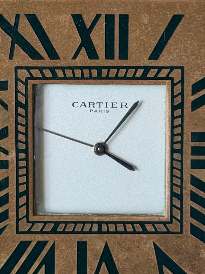 Cartier Paris Lapis Dial Folding Desk Clock, France