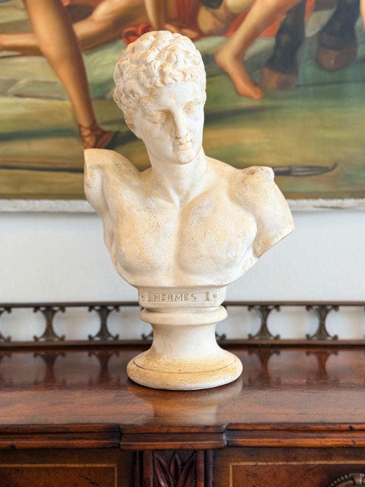 Classical Plaster Bust of Hermes, English School, circa 1940
