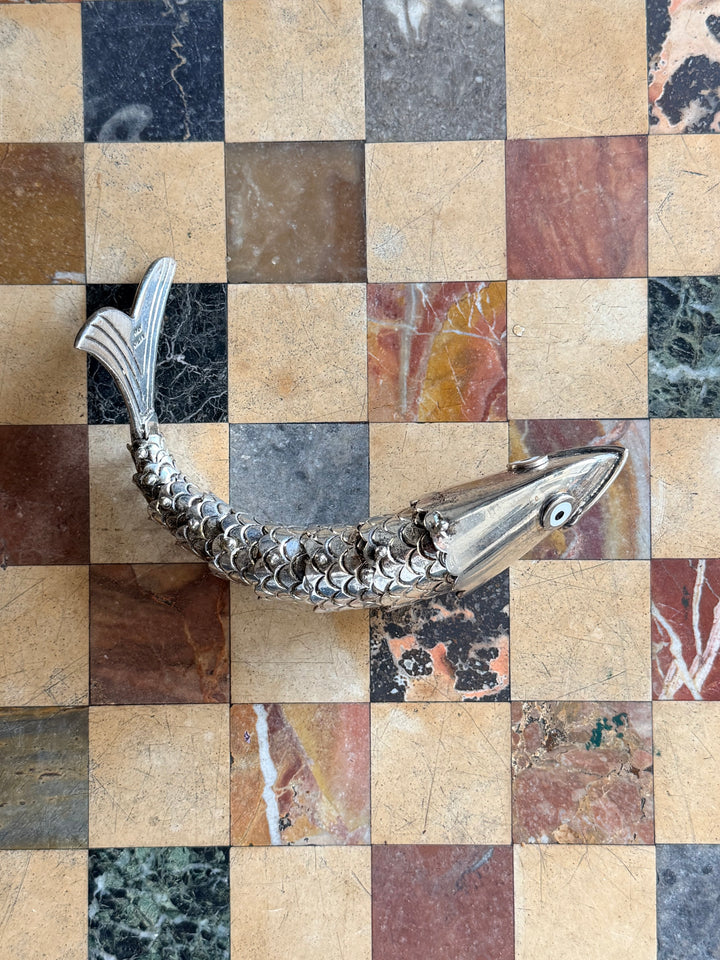 Silver Articulated Fish Bottle Opener - 20th Century
