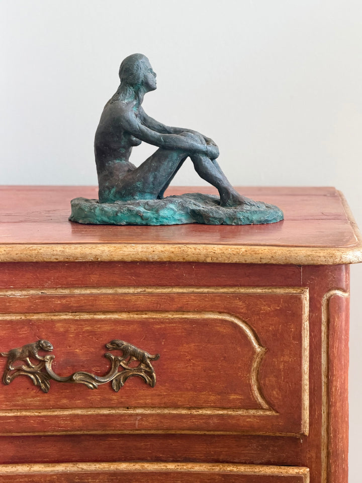 Terracotta Seated Female Figure - 1960s