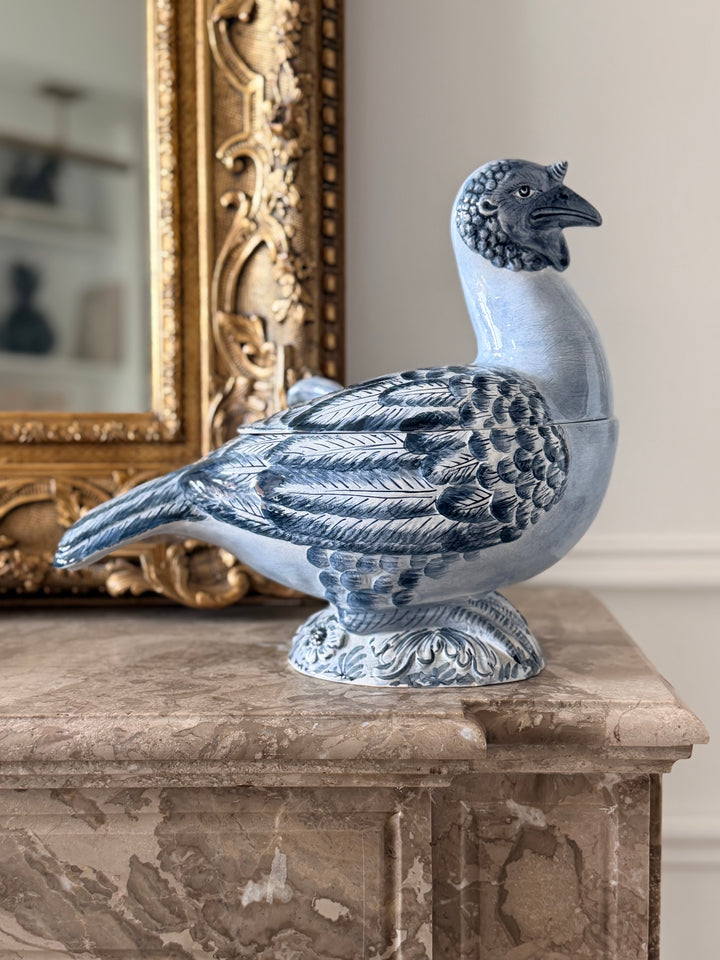Italian Hand-Painted Pheasant Tureen - 20th Century