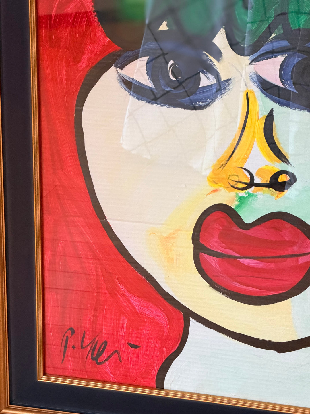 Neo-Expressionist Portrait on Red, Peter Robert Keil, circa 1970s