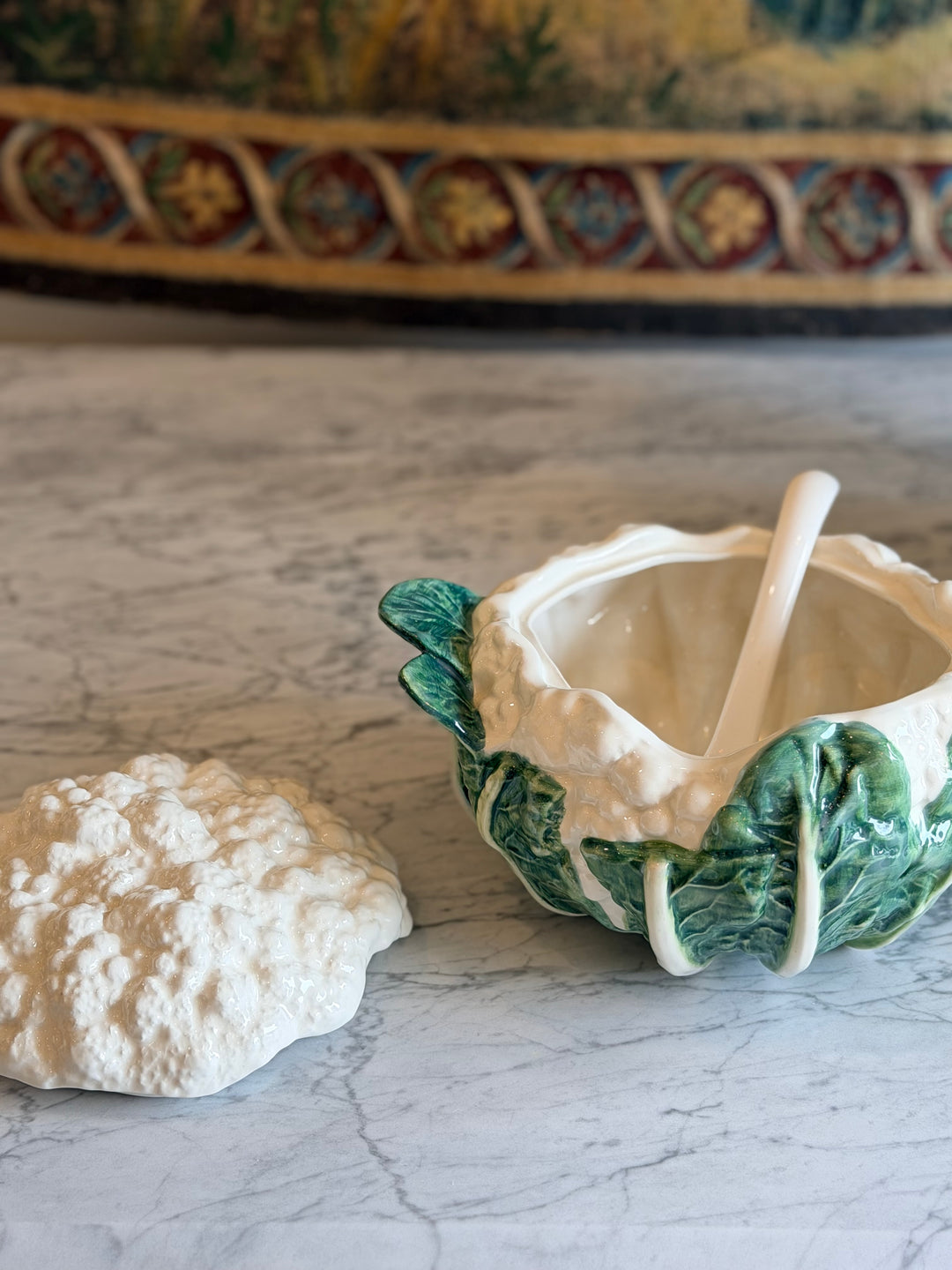 Majolica Cauliflower Tureen - Portugal - 20th Century