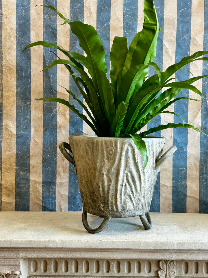 Iron Faux Bois Planter