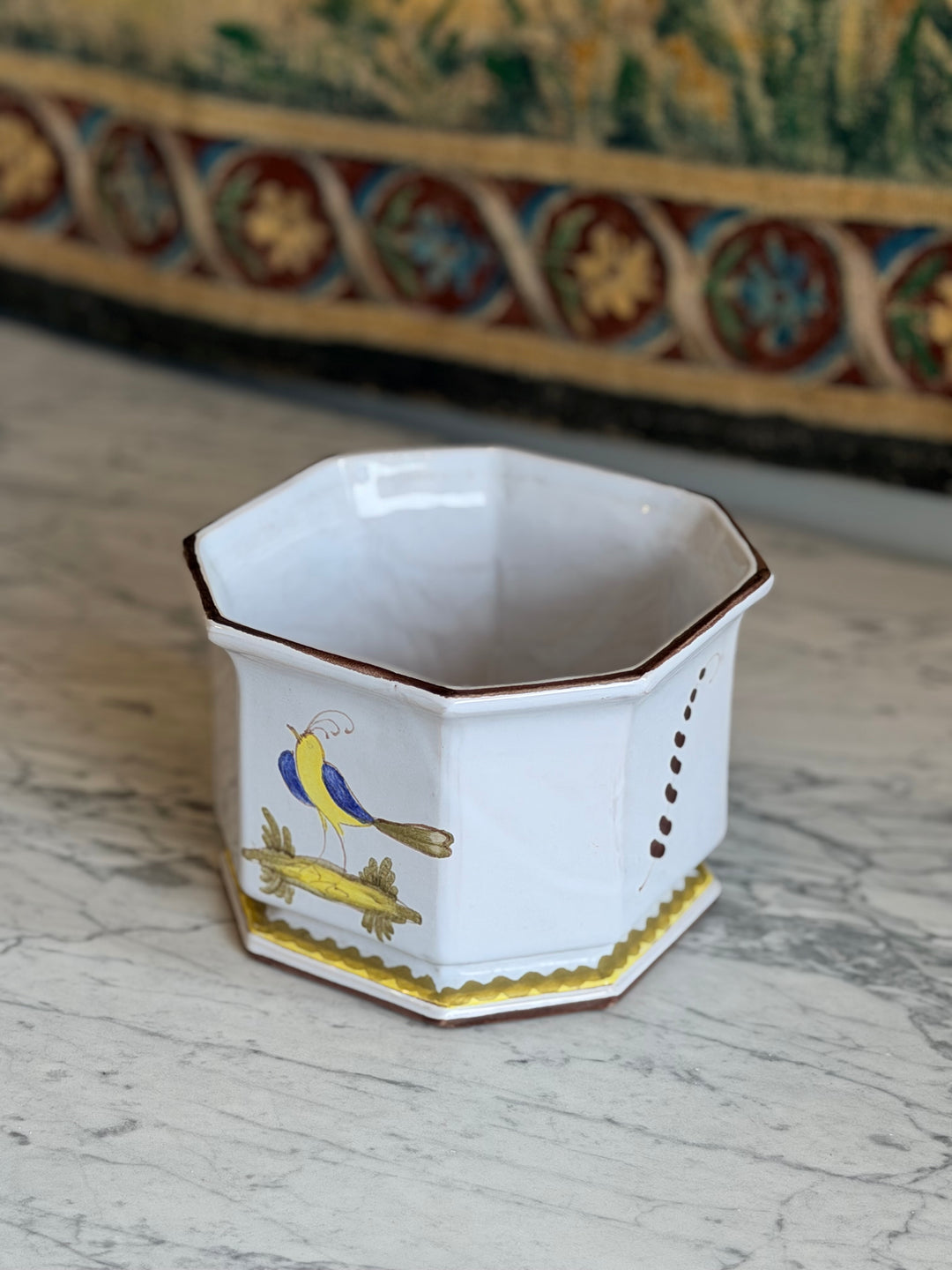 Italian Hand-Painted Faience Jardinière