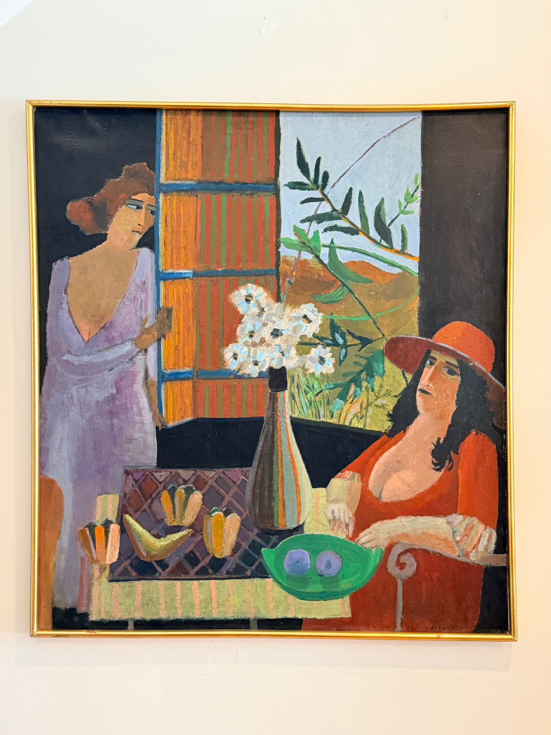 Interior with Two Ladies - Louis de Niverville - 1970s