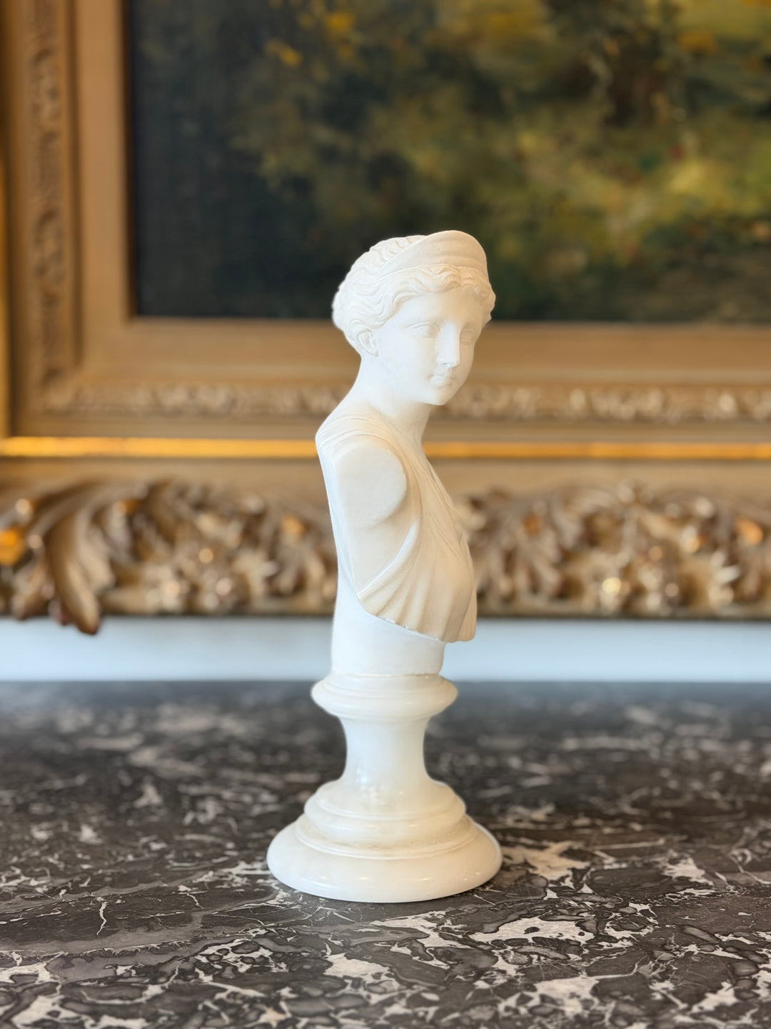 Italian Grand Tour Marble Bust of Diana, 20th Century