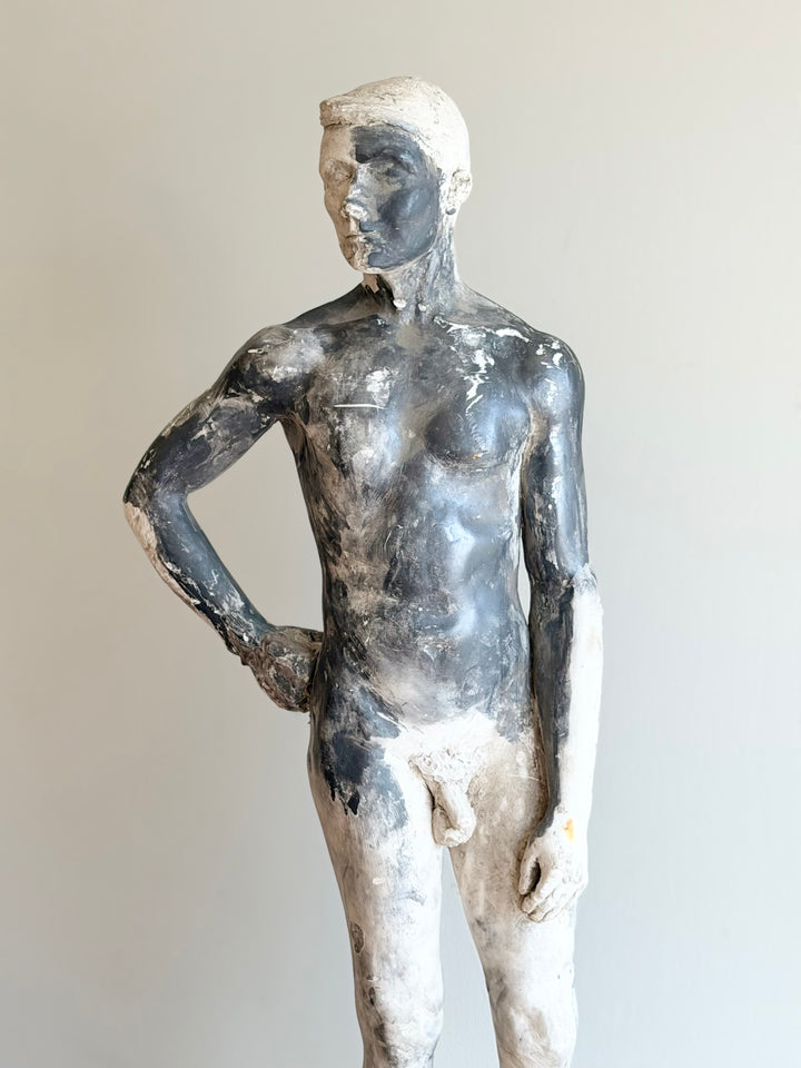 Artist’s Studio Plaster Figure of a Standing Male Nude, 20th Century