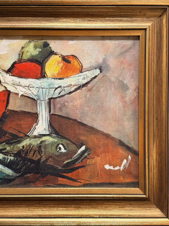 French Modernist Still Life Oil Painting - 1950s