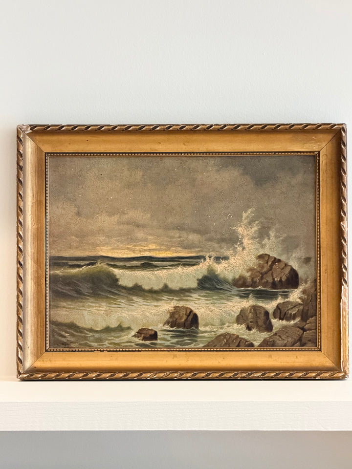 Early 20th Century English Seascape Oil Painting