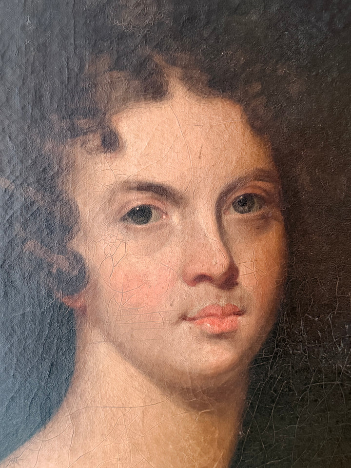 Academic Study of a Young Woman, Oil on Canvas, English School — 19th Century