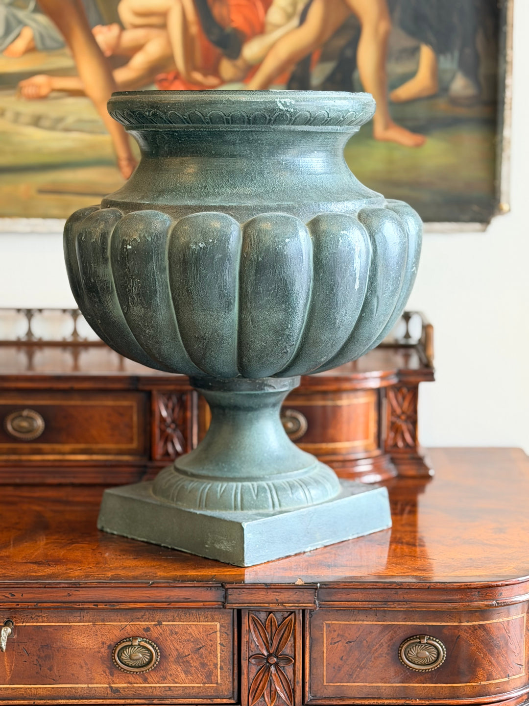Verdigris Metal Classical Garden Urn