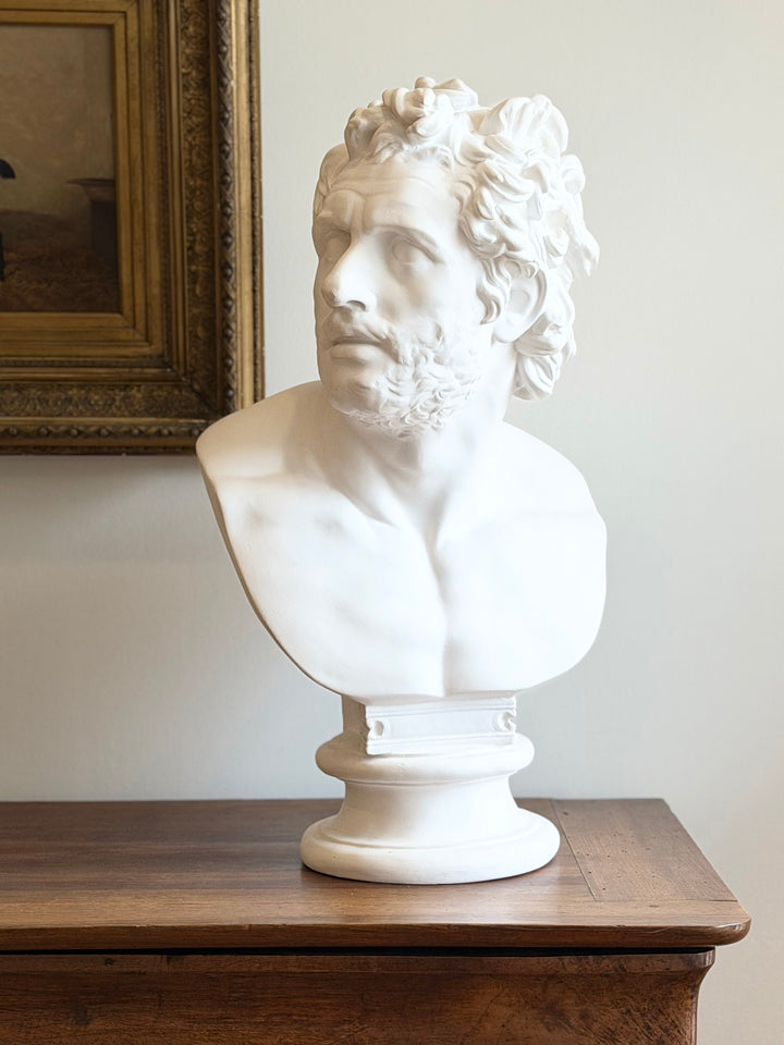 Grand Tour Plaster Bust After the Antique, Patroclus