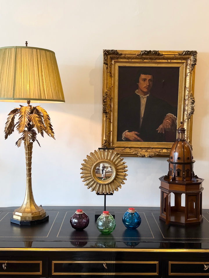 Hollywood Regency Gilt Palm Lamp, Attributed to Warren Kessler