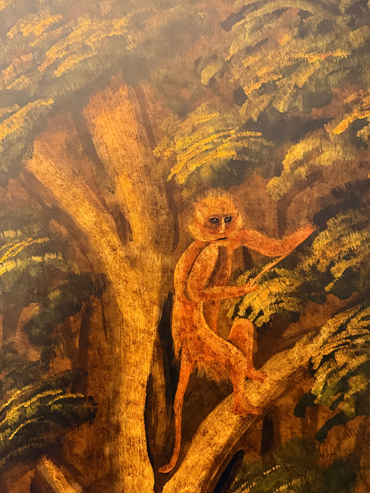 Hand-Painted Four-Panel Zebra Room Divider, circa 1970s