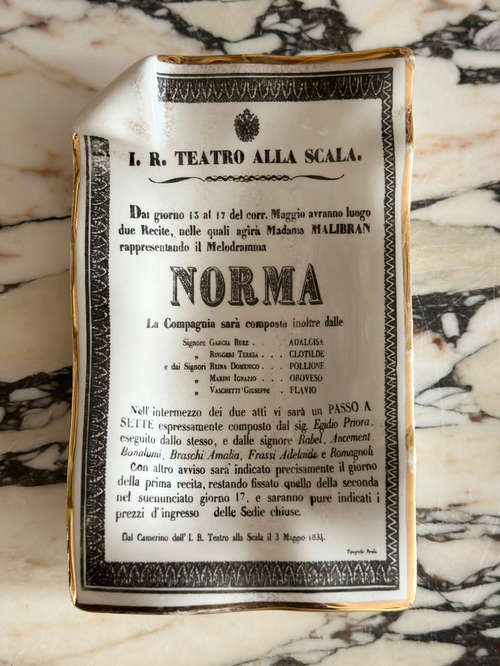 Piero Fornasetti - Norma I. R. Teatro Alla Scala - Operatic Ashtray