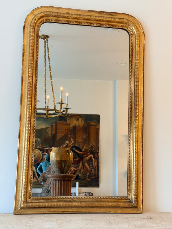 19th Century French Louis-Philippe Giltwood Mirror