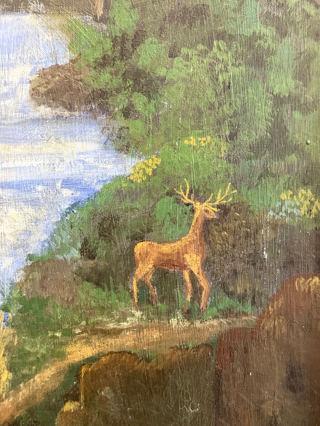 Early 20th Century Italian Hand-Painted Landscape Cabinet