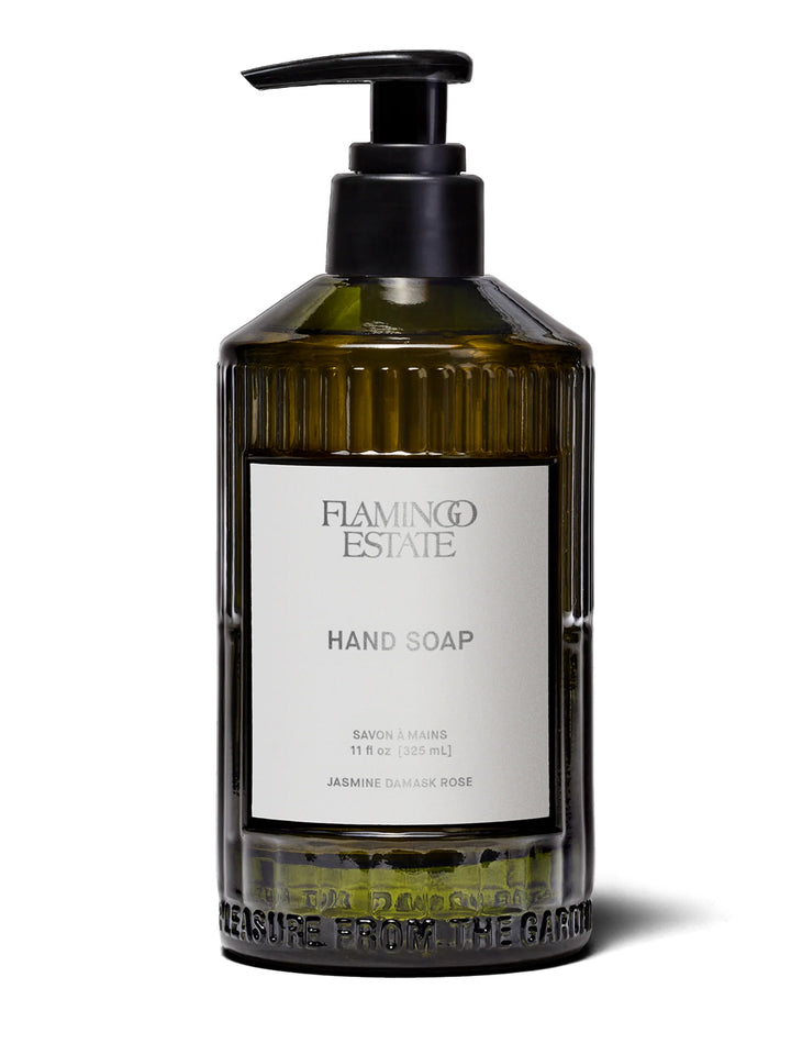 Flamingo Estate Jasmine Damask Rose Glass Hand Soap