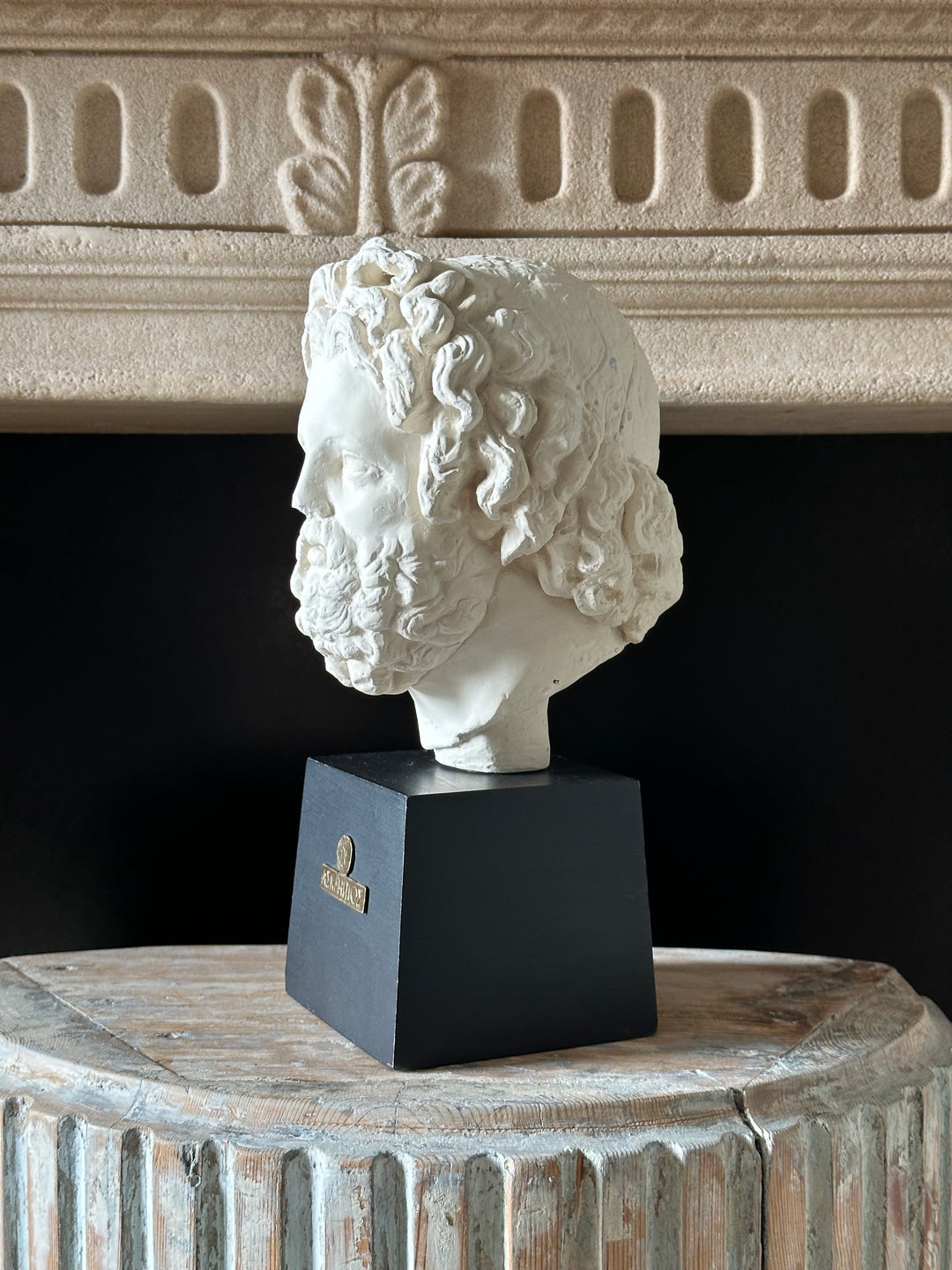 Plaster Mounted Bust