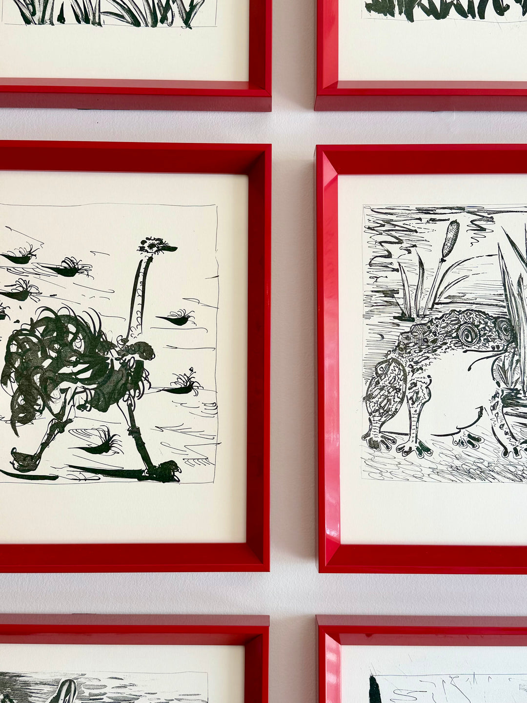Suite of Twelve Framed Pablo Picasso Buffon Lithographs - 1970s