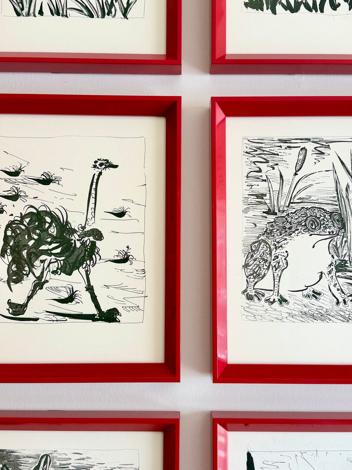 Suite of Twelve Framed Pablo Picasso Buffon Lithographs - 1970s