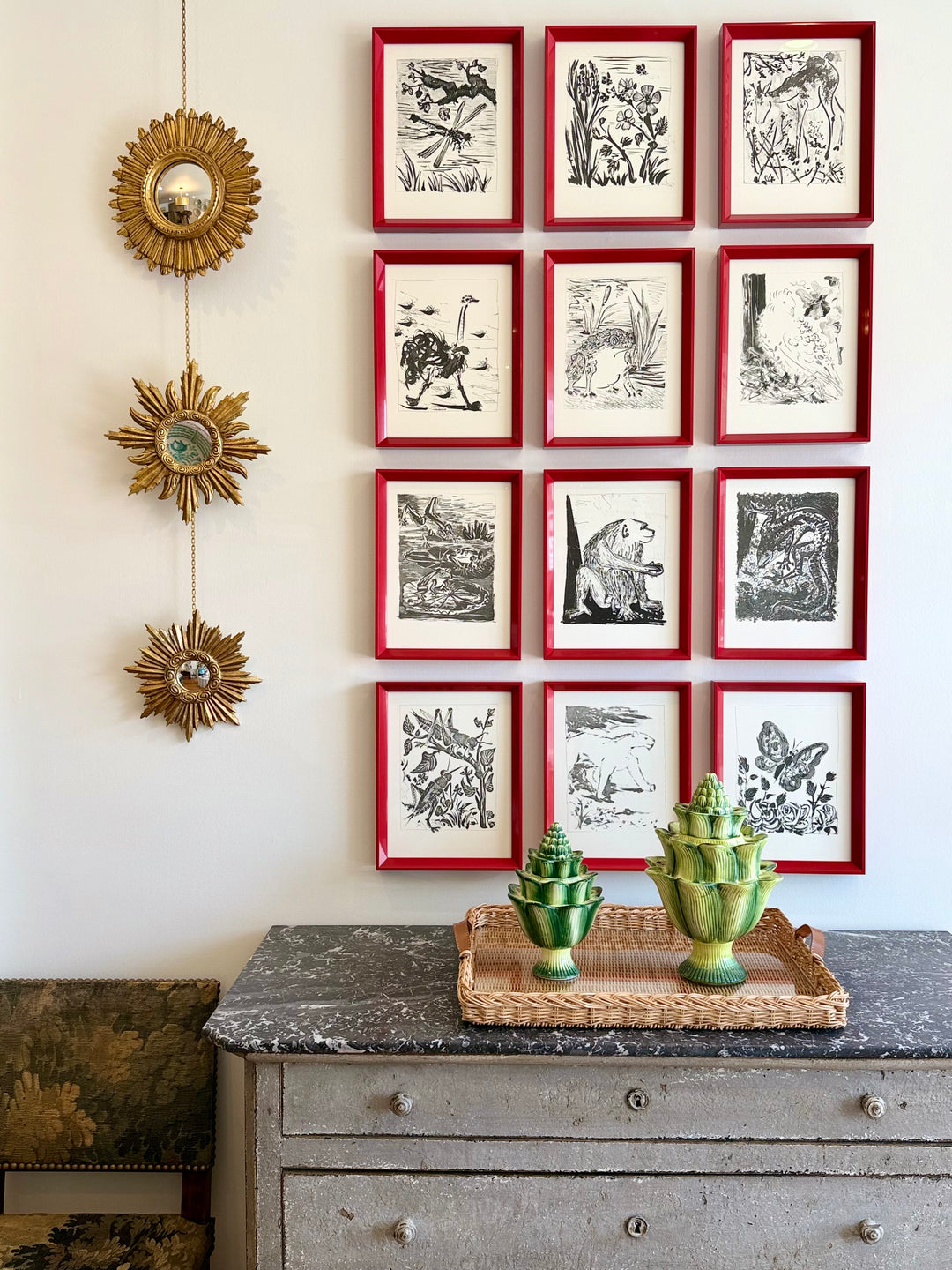 Suite of Twelve Framed Pablo Picasso Buffon Lithographs - 1970s