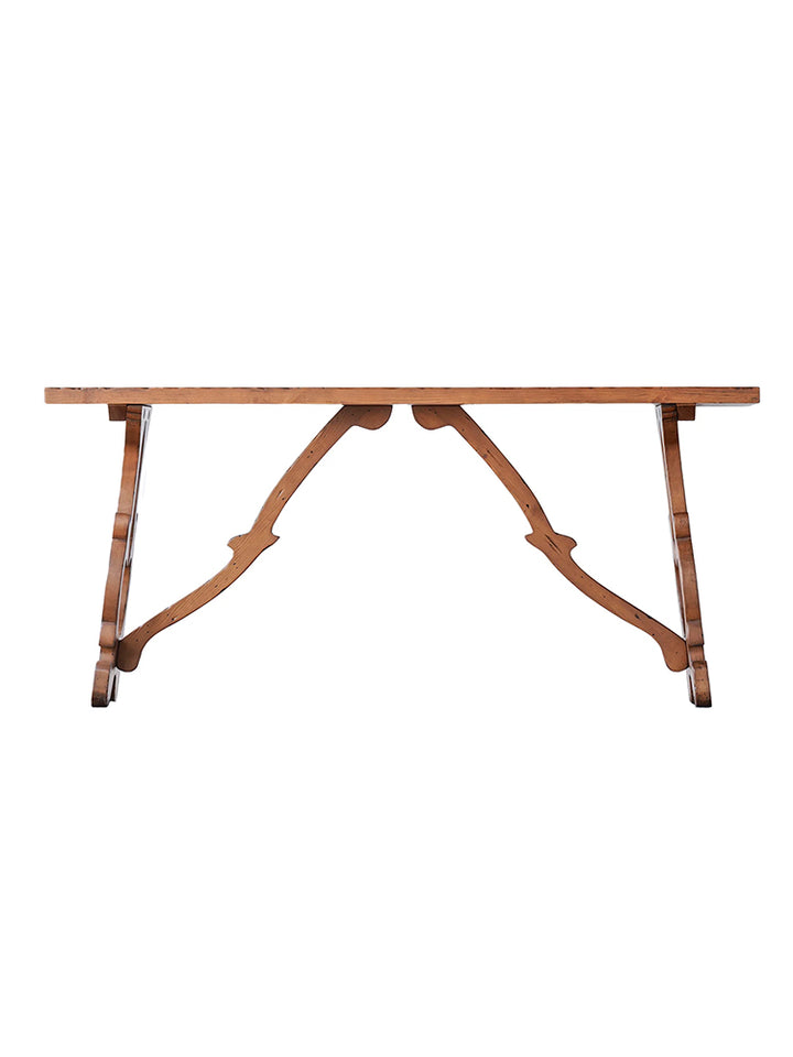 Carved Solid Pine Console Table