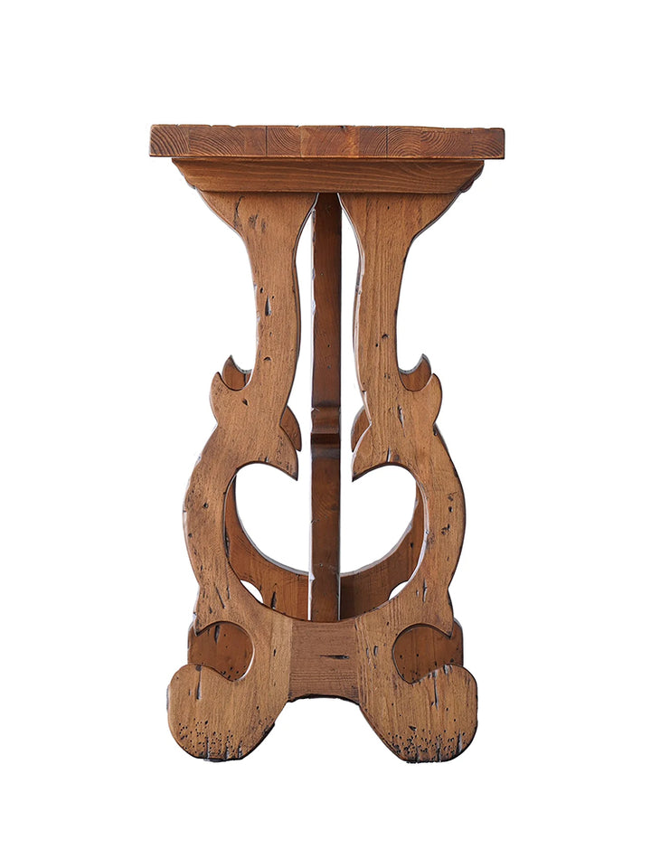 Carved Solid Pine Console Table