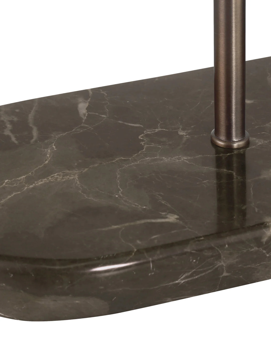 Marble Gallery Lamp with Woven Shade
