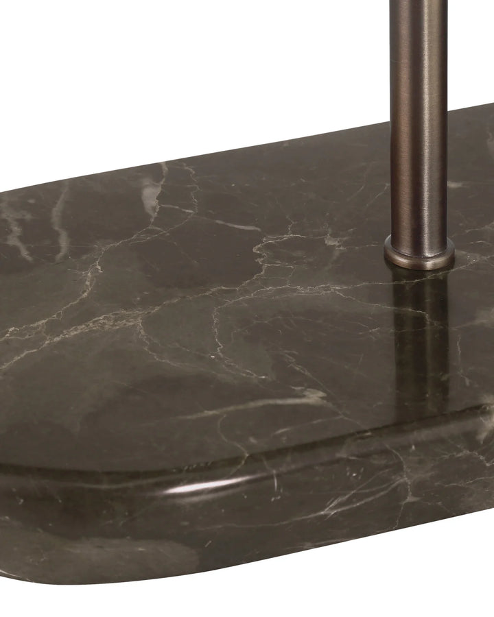 Marble Gallery Lamp with Woven Shade