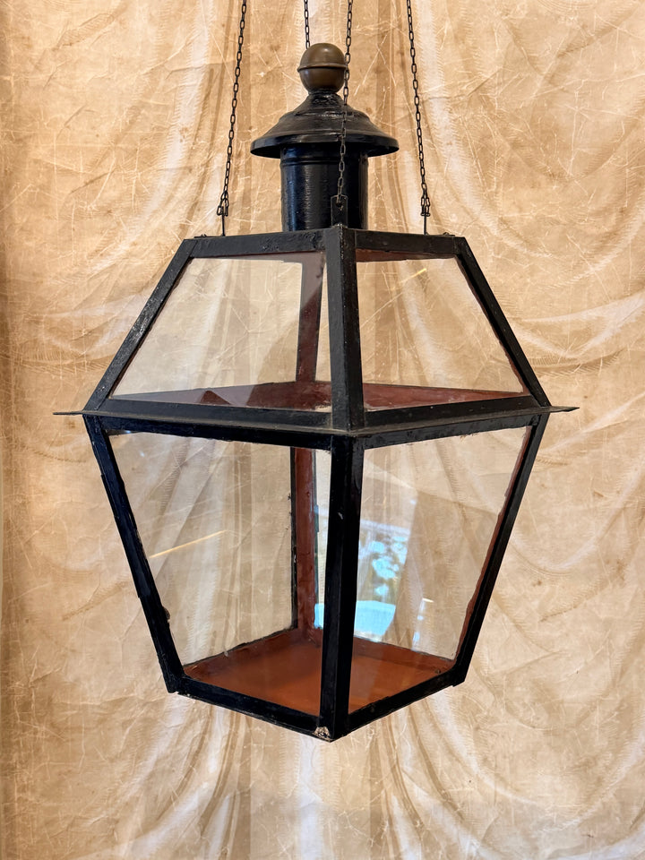 Antique French Iron Hanging Lantern
France, 19th Century