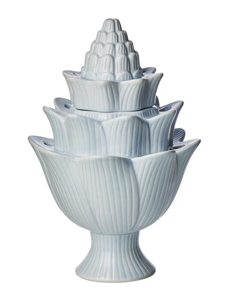 Artichoke Tulipiere - Light Blue Floral Vase
