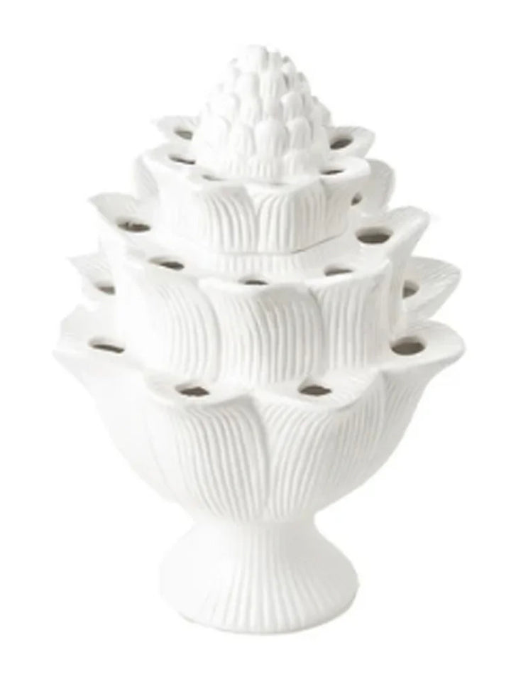 Artichoke Tulipiere - White Floral Vase