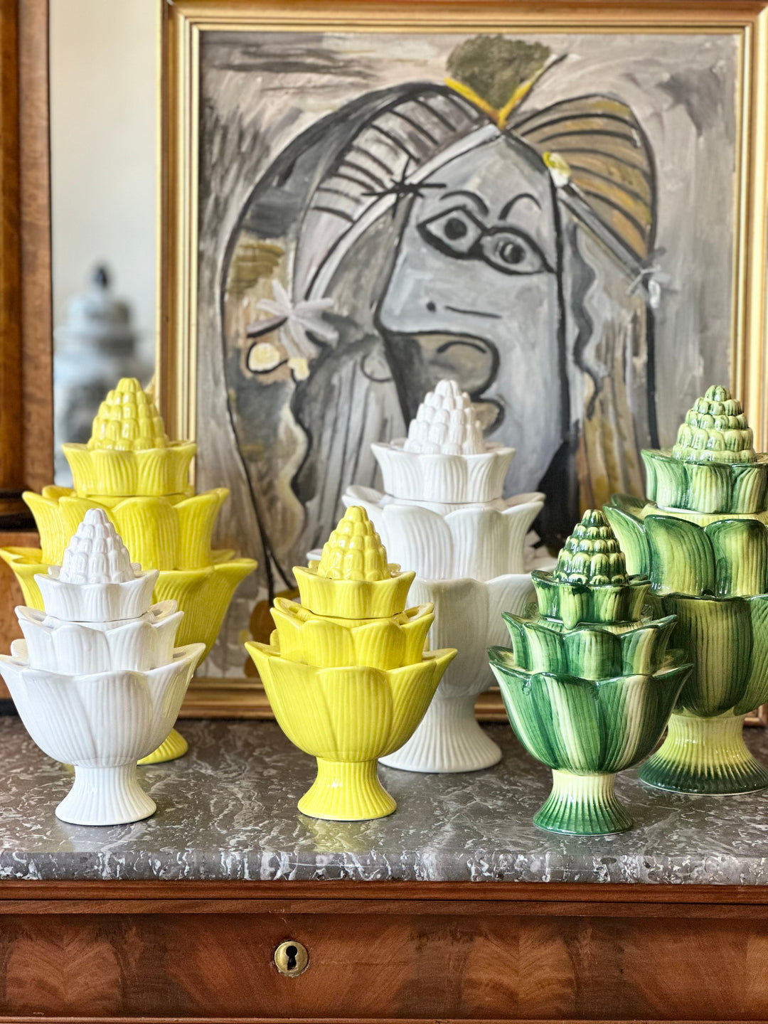 Artichoke Tulipiere - Yellow Floral Vase