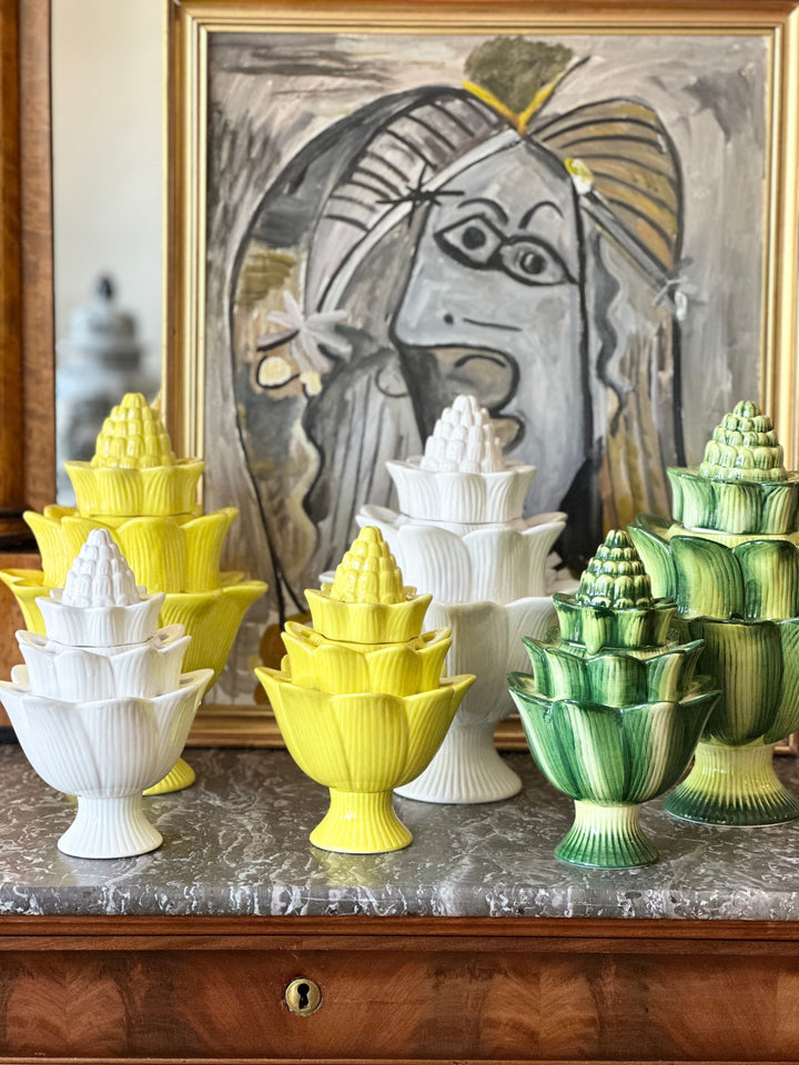 Artichoke Tulipiere - Yellow Floral Vase