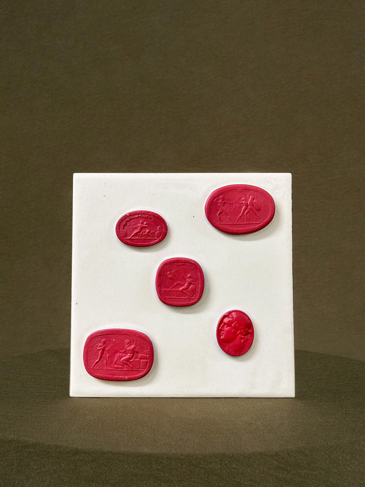 Framed Cameo Piastrella - Rubino