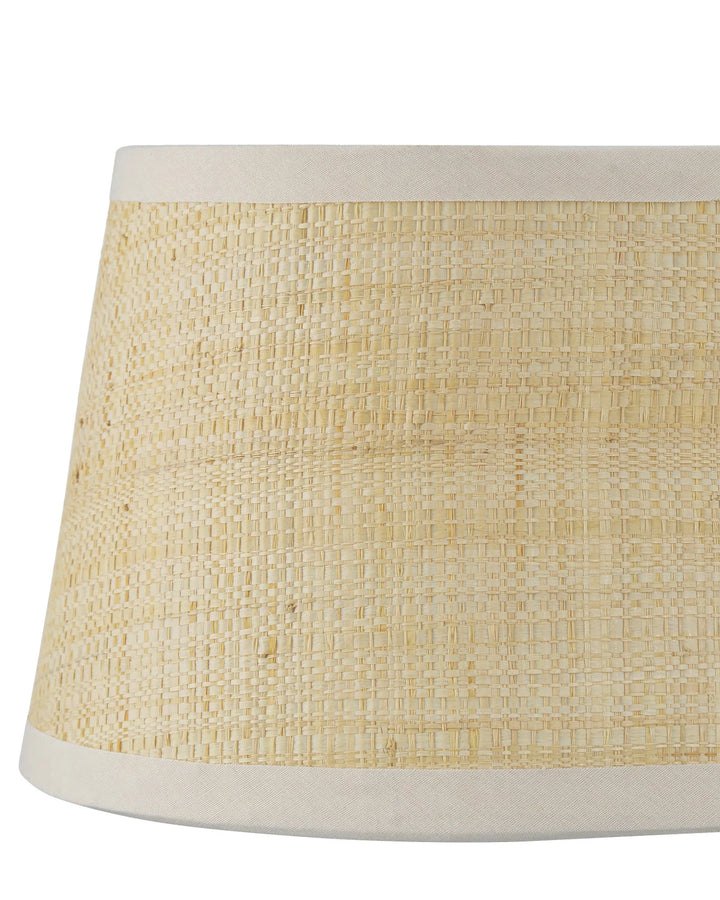 Marble Gallery Lamp with Woven Shade