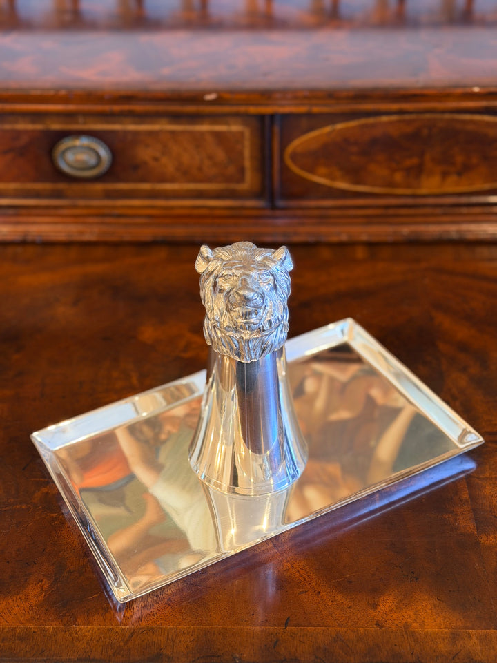 ENGLISH SILVER HOTEL STYLE TRAY — 6” x 10”