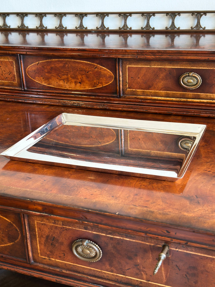 English Silver Hotel Style Tray 9” x 12”
