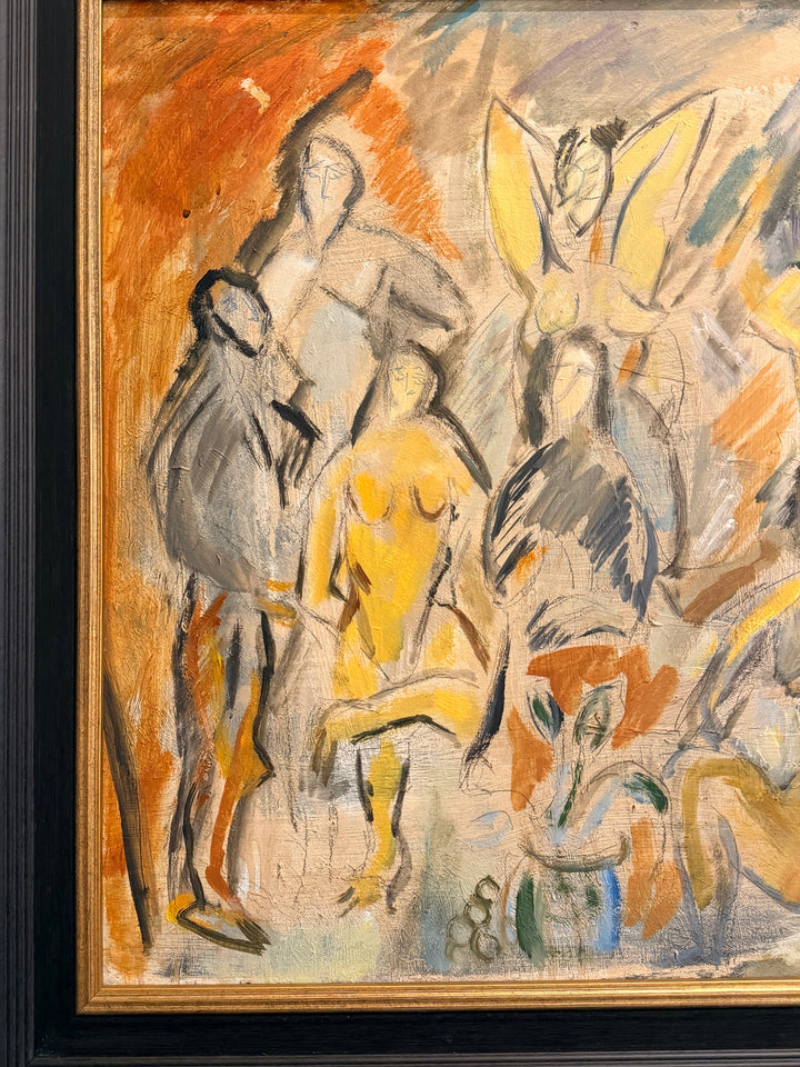 Expressionist Figurative Scene, French Modernist School, circa 1940s
