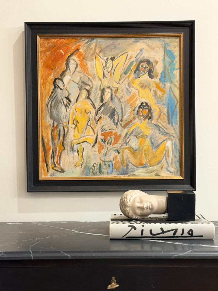 Expressionist Figurative Scene, French Modernist School, circa 1940s