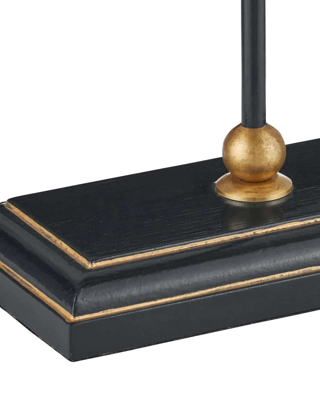Black and Gilt Toleware Table Lamp